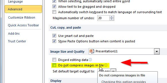 how to compress pictures in powerpoint 2013 mac
